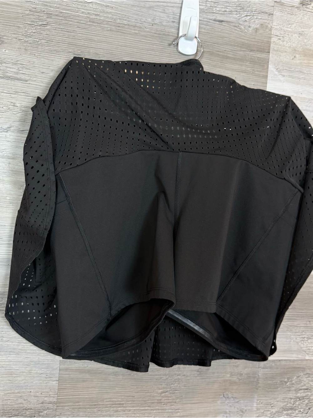Athleta A-Game 14" Tennis Golf Skort L Black Compressed Built-In Shorts - Picture 6 of 9